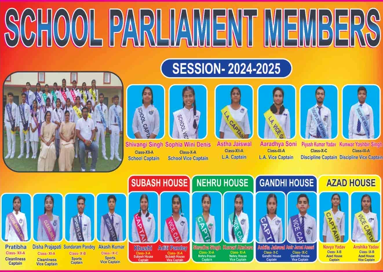 SCHOOL CABINET MEMBERS 2024-2025